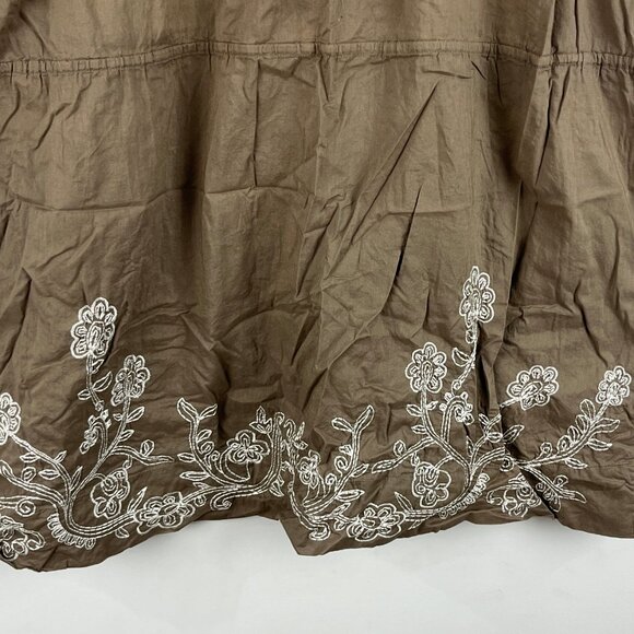 AE Sport Top Blouse Size 20 Brown Sleeveless Wide Strap Square Neck Cotton - Picture 4 of 9